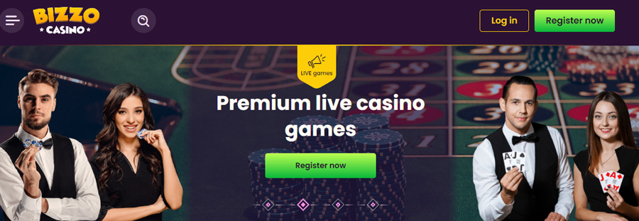 Bizzo Casino lobby overview